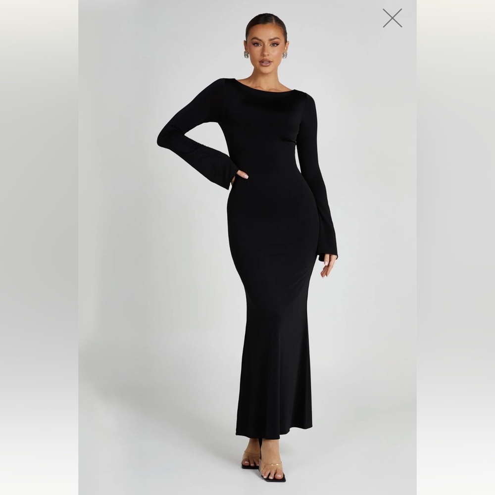Meshki Long Sleeve Black Dress